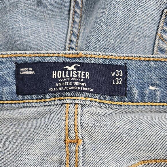 Hollister Athletic Skinny Jeans SZ 33 - Picture 9 of 12